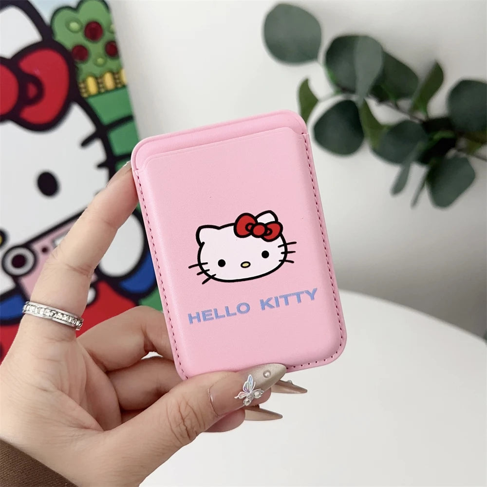 For Magsafe Wallet Leather Card Bag Holder