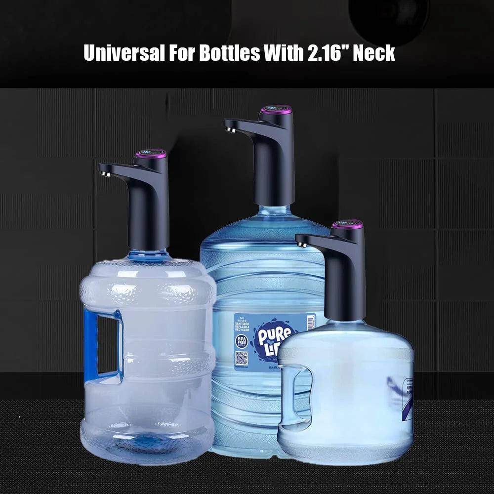 Portable 5 Gallon Water Dispenser Universal Water Dispenser for 2.5 3 and 5 Gallon Bottles USB Charging Water Bottle Pump